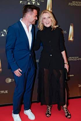 Christoph Pellander und Maria Furtwängler bei der Verleihung des Deutschen Fernsehpreises 2025 - Die Nacht der Kreativen in der Flora. Köln, 09.09.2025