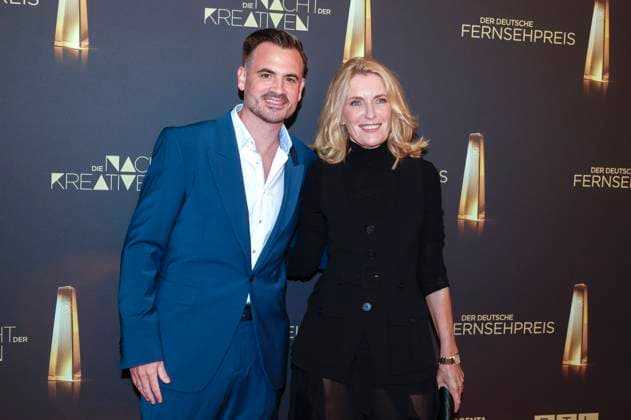Christoph Pellander und Maria Furtwängler bei der Verleihung des Deutschen Fernsehpreises 2025 - Die Nacht der Kreativen in der Flora. Köln, 09.09.2025