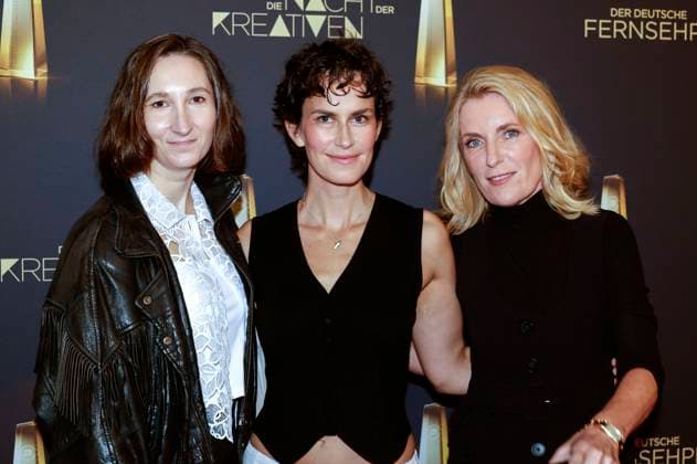 Lena Fakler, Saralisa Volm und Maria Furtwängler bei der Verleihung des Deutschen Fernsehpreises 2025 - Die Nacht der Kreativen in der Flora. Köln, 09.09.2025
