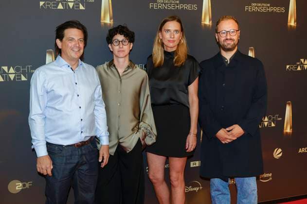 Andreas Menn, Andi Pek, Friederike Hohmuth und Christoph Otto bei der Verleihung des Deutschen Fernsehpreises 2025 - Die Nacht der Kreativen in der Flora. Köln, 09.09.2025