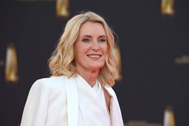 Maria FURTWAENGLER, Schauspielerin, Roter Teppich, Red Carpet Show, Ankunft, arrival, Verleihung des Deutschen Fernsehpreises, Der Deutsche Fernsehpreis 2025, Deutscher Fernsehpreis 2025 in den MMC Studios Koeln, am 10.09.2025.