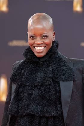 Florence KASUMBA, Schauspielerin, Roter Teppich, Red Carpet Show, Ankunft, arrival, Verleihung des Deutschen Fernsehpreises, Der Deutsche Fernsehpreis 2025, Deutscher Fernsehpreis 2025 in den MMC Studios Koeln, am 10.09.2025.