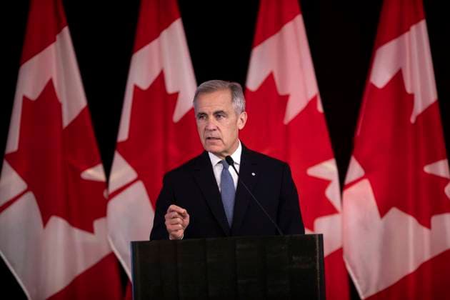 September 10, 2025, Edmonton, Ab, CANADA: Prime Minister Mark Carney delivers opening remarks at the Liberal caucus in Edmonton on Wednesday September 10, 2025. Edmonton CANADA  - ZUMAc35_ 20250910_zaf_c35_029 Copyright: xAmberxBrackenx