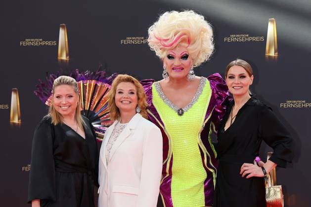Caroline Frier, Annette Frier, Olivia Jones und Martina Hill bei der Verleihung vom Deutschen Fernsehpreis am 10.09.2025 in Koeln Deutscher Fernsehpreis Verleihung 2025 in Koeln