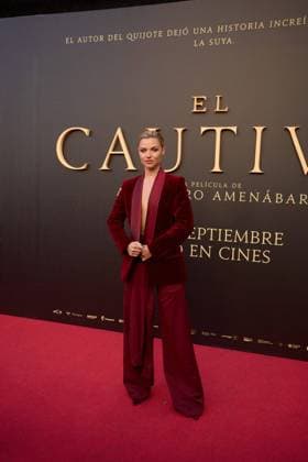 attends the premiere of the film El Cautivo directed by Alejandro Amenabar at Cine Callao in Madrid, Spain, on September 10, 2025. The movie, starring Julio Pena Fernandez, Alessandro Borghi, Miguel Rellan, Fernando Tejero, Luna Berroa, Luis Callejo, Josà Manuel Poga, Albert Salazar, Juanma Muniagurria, Jorge Asin, Mohamed Said and Walid Charaf, tells the story of Miguel de Cervantes™ captivity in Algiers in 1575. The film will be released in Spanish cinemas on September 12. Cordon Press HazhardxEspinozaxVallejos