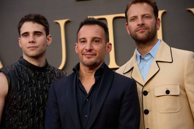 Julio Pena Fernandez, Alejandro Amenabar and Alessandro Borghi attends the premiere of the film El Cautivo directed by Alejandro Amenabar at Cine Callao in Madrid, Spain, on September 10, 2025. The movie, starring Julio Pena Fernandez, Alessandro Borghi, Miguel Rellan, Fernando Tejero, Luna Berroa, Luis Callejo, JosÃ Manuel Poga, Albert Salazar, Juanma Muniagurria, Jorge Asin, Mohamed Said and Walid Charaf, tells the story of Miguel de Cervantes™ captivity in Algiers in 1575. The film will be released in Spanish cinemas on September 12. Cordon Press  HazhardxEspinozaxVallejos
