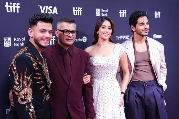 2025 Toronto International Film Festival - Homebound TORONTO, CANADA - SEPTEMBER 10 : (L-R) Vishal Jethwa, Neeraj Ghaywan, Janhvi Kapoor and Ishaan Khatter attend the premiere of ‘Homebound’ during the 2025 Toronto International Film Festival at Roy Thomson Hall in Toronto, Ontario, Canada on September 10, 2025. Mert Alper Dervis Anadolu Ontario Canada. Editorial use only. Please get in touch for any other usage.  Copyright: x2025xAnadoluxMertxAlperxDervisx
