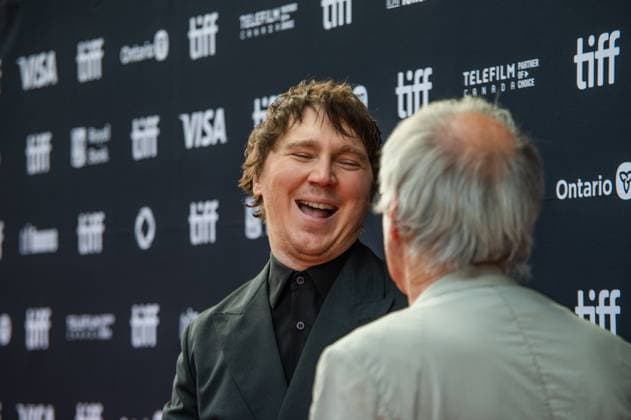 September 10, 2025, Toronto, On, Canada: Paul Dano, left, and director Oliver Assayas arrive on the red carpet for The Wizard of the Kremlin at the Toronto International Film Festival in Toronto on Wednesday, Sept. 10, 2025. Toronto Canada  - ZUMAc35_ 20250910_zaf_c35_168 Copyright: xLauraxProctorx