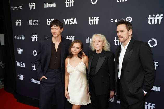 September 10, 2025, Toronto, Ontario, Canada: (L-R) Tom Blyth, Mia McKenna-Bruce, Claire Denis and Matt Dillon attend the red carpet for the Ã¢â‚¬ËœThe FenceÃ¢â‚¬â ¢ premiere during the 2025 Toronto International Film Festival at Royal Alexandra Theatre. on September 10, 2025 in Toronto, Canada. Toronto Canada - ZUMAe321 20250910_zea_e321_033 Copyright: xLeonardoxRamirezx
