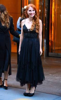NYFW - Celebs At The Ralph Lauren Fashion Show Jessica Chastain leaves the Ralph Lauren Spring 2026 fahion show during the New York fashion week in midtown, NY on September 10, 2025. Photo by Dylan Travis ABACAPRESS.COM New York City NY United States  Copyright: xDylanxTravis ABACAx