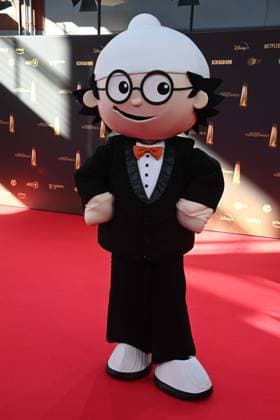 Mainzelmaennchen DET, Roter Teppich, Red Carpet Show, Ankunft, arrival, Verleihung des Deutschen Fernsehpreises, Der Deutsche Fernsehpreis 2025, Deutscher Fernsehpreis 2025 in den MMC Studios Koeln, am 10.09.2025.