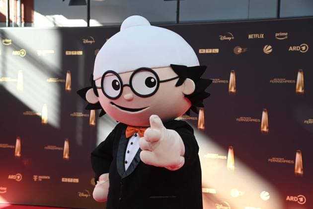 Mainzelmaennchen DET, Roter Teppich, Red Carpet Show, Ankunft, arrival, Verleihung des Deutschen Fernsehpreises, Der Deutsche Fernsehpreis 2025, Deutscher Fernsehpreis 2025 in den MMC Studios Koeln, am 10.09.2025.