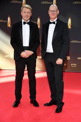 Markus Preiß und Matthias Deiß bei der Verleihung des Deutschen Fernsehpreises 2025 in den MMC Studios. Köln, 10.09.2025