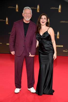 Otto Steiner und Natalia Avelon bei der Verleihung des Deutschen Fernsehpreises 2025 in den MMC Studios. Köln, 10.09.2025
