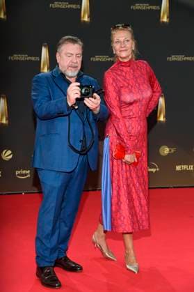 Armin Rohde und Karen Böhne bei der Verleihung des Deutschen Fernsehpreises 2025 in den MMC Studios. Köln, 10.09.2025