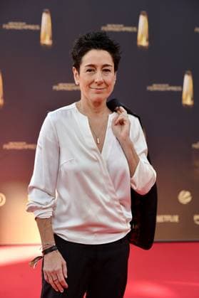 Dunja Hayali bei der Ankunft zu der Verleihung des Deutschen Fernsehpreis in den MMC Studios in Koeln am 10.09.2025