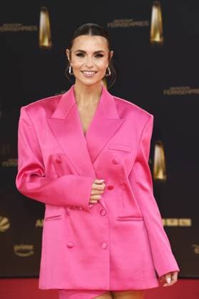 Laura Wontorra bei der Ankunft zu der Verleihung des Deutschen Fernsehpreis in den MMC Studios in Koeln am 10.09.2025
