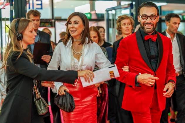 abb Judith Williams und Alexander-Klaus Stecher zu Gast auf dem roten Teppich bei der Verleihung Der Deutsche Fernsehpreis 2025 in den MMC Studios am 0.09.2025 in Koeln NRW Deutschland