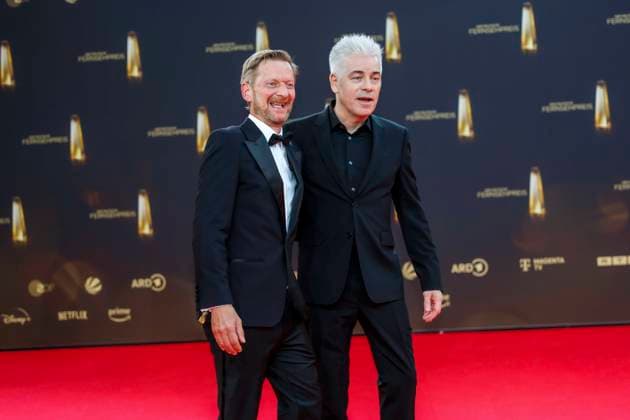 abb Michael Kessler und Michael Mittermeier zu Gast auf dem roten Teppich bei der Verleihung Der Deutsche Fernsehpreis 2025 in den MMC Studios am 0.09.2025 in Koeln NRW Deutschland