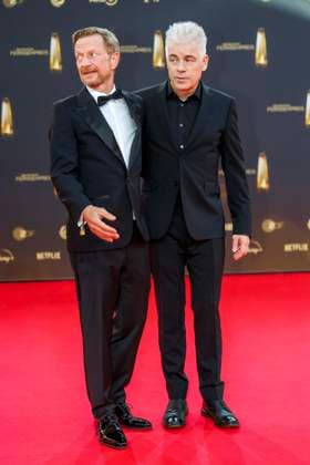 abb Michael Kessler und Michael Mittermeier zu Gast auf dem roten Teppich bei der Verleihung Der Deutsche Fernsehpreis 2025 in den MMC Studios am 0.09.2025 in Koeln NRW Deutschland