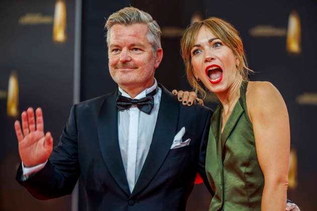 abb Andre Dietz mit Ehefrau Shari Dietz zu Gast auf dem roten Teppich bei der Verleihung Der Deutsche Fernsehpreis 2025 in den MMC Studios am 0.09.2025 in Koeln NRW Deutschland