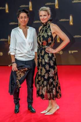 abb Dunja Hayali und Sarah Tacke ZDF zu Gast auf dem roten Teppich bei der Verleihung Der Deutsche Fernsehpreis 2025 in den MMC Studios am 0.09.2025 in Koeln NRW Deutschland