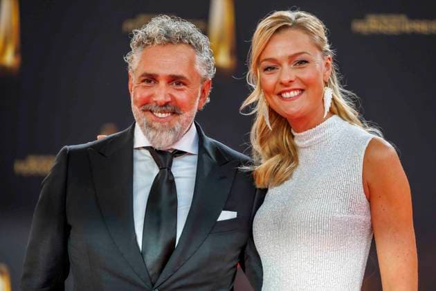 abb Roland Trettl und Miriam Hoeller zu Gast auf dem roten Teppich bei der Verleihung Der Deutsche Fernsehpreis 2025 in den MMC Studios am 0.09.2025 in Koeln NRW Deutschland