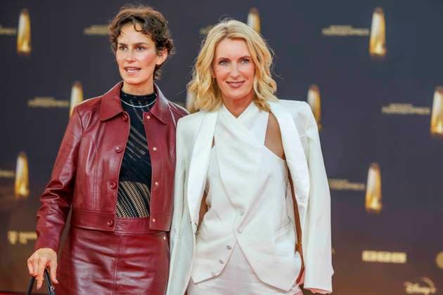 abb Saralisa Volm und Maria Furtwaengler zu Gast auf dem roten Teppich bei der Verleihung Der Deutsche Fernsehpreis 2025 in den MMC Studios am 0.09.2025 in Koeln NRW Deutschland