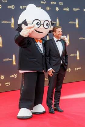 abb Mainzelmaennchen DET zu Gast auf dem roten Teppich bei der Verleihung Der Deutsche Fernsehpreis 2025 in den MMC Studios am 0.09.2025 in Koeln NRW Deutschland