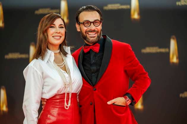 abb Judith Williams und Alexander-Klaus Stecher zu Gast auf dem roten Teppich bei der Verleihung Der Deutsche Fernsehpreis 2025 in den MMC Studios am 0.09.2025 in Koeln NRW Deutschland