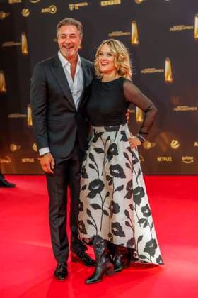 abb Marco Schreyl und Lisa Feller zu Gast auf dem roten Teppich bei der Verleihung Der Deutsche Fernsehpreis 2025 in den MMC Studios am 0.09.2025 in Koeln NRW Deutschland