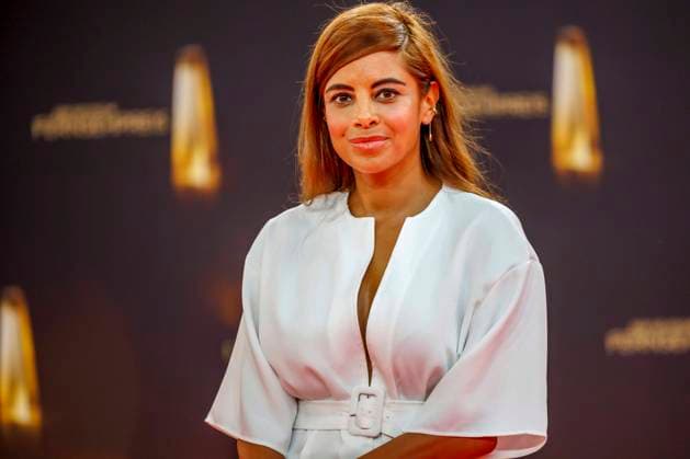 abb Collien Fernandes Ulmen alleine zu Gast auf dem roten Teppich bei der Verleihung Der Deutsche Fernsehpreis 2025 in den MMC Studios am 0.09.2025 in Koeln NRW Deutschland