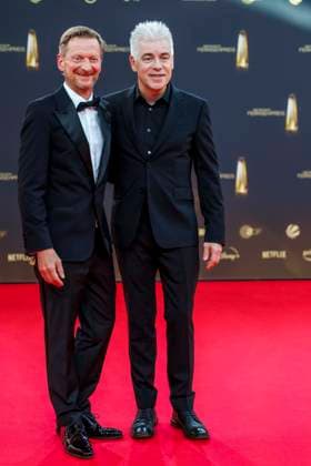 abb Michael Kessler und Michael Mittermeier zu Gast auf dem roten Teppich bei der Verleihung Der Deutsche Fernsehpreis 2025 in den MMC Studios am 0.09.2025 in Koeln NRW Deutschland