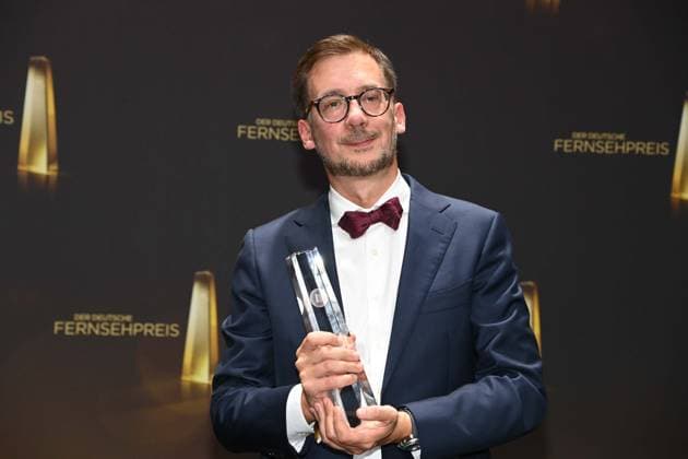 Thomas SCHMIDT, Ein sehr gutes Quiz (mit hoher Gewinnsumme) Preistraeger Beste Unterhaltung Show Verleihung des Deutschen Fernsehpreises, Der Deutsche Fernsehpreis 2025, Deutscher Fernsehpreis 2025 in den MMC Studios Koeln, am 10.09.2025.
