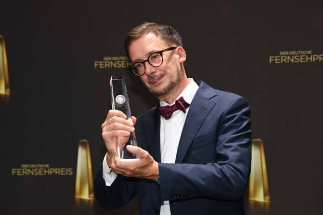 Thomas SCHMIDT, Ein sehr gutes Quiz (mit hoher Gewinnsumme) Preistraeger Beste Unterhaltung Show Verleihung des Deutschen Fernsehpreises, Der Deutsche Fernsehpreis 2025, Deutscher Fernsehpreis 2025 in den MMC Studios Koeln, am 10.09.2025.