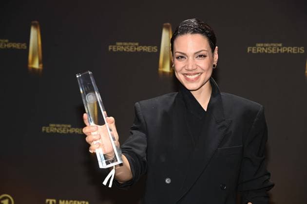Haley Louise JONES, Schauspielerin, KRANK Berlin Preistraegerin Beste Drama-Serie Verleihung des Deutschen Fernsehpreises, Der Deutsche Fernsehpreis 2025, Deutscher Fernsehpreis 2025 in den MMC Studios Koeln, am 10.09.2025.