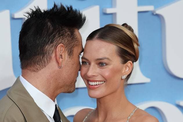 Entertainment Bilder des Tages . 11 09 2025. London, United Kingdom. Margot Robbie and Colin Farrell at the A Big Bold Beautiful Journey premiere in London.  xStephenxLockx xi-Imagesx IIM-26220-0024