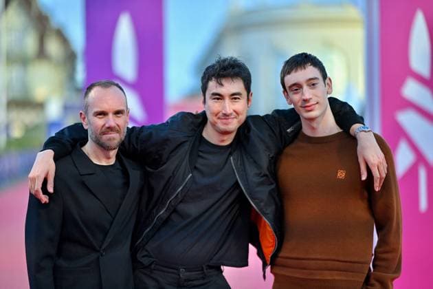 Deauville Train Dreams Premiere And Deauville Talent Award To Joel Edgerton Screening FC Theodore Pellerin, Alex Russel, Charlie McDowell posing at the Lurker attending the Deauville Train Dreams Premiere And Deauville Talent Award To Joel Edgerton Screening screening as part of the 51th Deauville American Film Festival on September 11, 2025 in Deauville, France. Photo by Franck Castel ABACAPRESS.COM Deauville France  Copyright: xCastelxFranck ABACAx