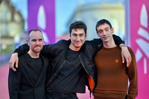 Deauville Train Dreams Premiere And Deauville Talent Award To Joel Edgerton Screening FC Theodore Pellerin, Alex Russel, Charlie McDowell posing at the Lurker attending the Deauville Train Dreams Premiere And Deauville Talent Award To Joel Edgerton Screening screening as part of the 51th Deauville American Film Festival on September 11, 2025 in Deauville, France. Photo by Franck Castel ABACAPRESS.COM Deauville France  Copyright: xCastelxFranck ABACAx