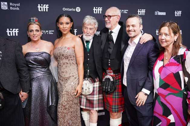 September 11, 2025, Toronto, Ontario, Canada: (L-R) Nicole Ansari-Cox, Alexandra Shipp, David Ashton, Neil Zeiger and Phin Glynn attend the red carpet for the Ã¢â‚¬ËœGlenrothanÃ¢â‚¬â ¢ premiere during the 2025 Toronto International Film Festival at Roy Thomson Hall. on September 11, 2025 in Toronto, Canada. Toronto Canada - ZUMAe321 20250911_zea_e321_001 Copyright: xLeonardoxRamirezx