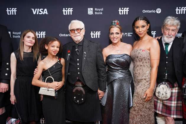 September 11, 2025, Toronto, Ontario, Canada: (L-R) Shirley Henderson, Alexandra Wilkie, Brian Cox, Nicole Ansari-Cox, Alexandra Shipp and David Ashton attend the red carpet for the Ã¢â‚¬ËœGlenrothanÃ¢â‚¬â ¢ premiere during the 2025 Toronto International Film Festival at Roy Thomson Hall. on September 11, 2025 in Toronto, Canada. Toronto Canada - ZUMAe321 20250911_zea_e321_052 Copyright: xLeonardoxRamirezx