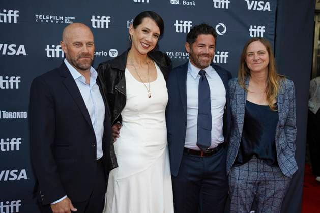 September 11, 2025, Toronto, Ontario, Canada: (L-R) Chris Lemole, Margot Hand and Tim Zajaros attend the red carpet for the Ã¢â‚¬ËœEasy s WaltzÃ¢â‚¬â ¢ premiere during the 2025 Toronto International Film Festival at Roy Thomson Hall. on September 11, 2025 in Toronto, Canada. Toronto Canada - ZUMAe321 20250911_zea_e321_152 Copyright: xLeonardoxRamirezx