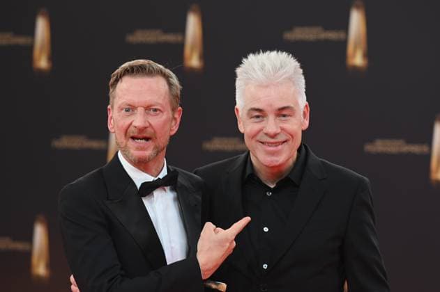 Entertainer Michael Kessler und Michael Mittermeier, l-r, kommt zur Gala und Verleihung des Deutschen Fernsehpreis in Köln. *** Entertainer Michael Kessler and Michael Mittermeier, l r, attend the German Television Award gala and ceremony in Cologne