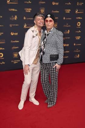 Marcell Damaschke und Julian F. M. Stoeckel bei der Verleihung Die Goldene Henne am 12.09.2025 in Leipzig Goldene Henne 2025 Verleihung in Leipzig