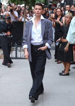 Celebs at the Calvin Klein Fashion Show Georgia Fowler arrives at the Calvin Klein show during the fashion week in New York on September 12, 2025. Photo by Charles Guerin ABACAPRESS.COM New York NY  Copyright: xGuerinxCharles ABACAx