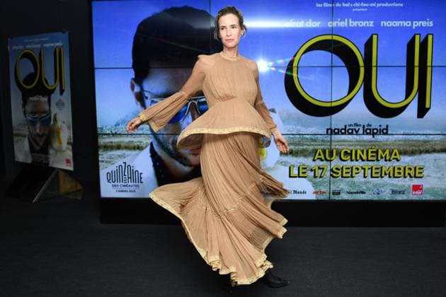 Oui Premiere Naama Preis attending the Oui Premiere at the UGC Cine Cite Les Halles in Paris, France on September 12, 2025. Photo by Aurore Marechal ABACAPRESS.COM Paris France  Copyright: xMarechalxAurore ABACAx
