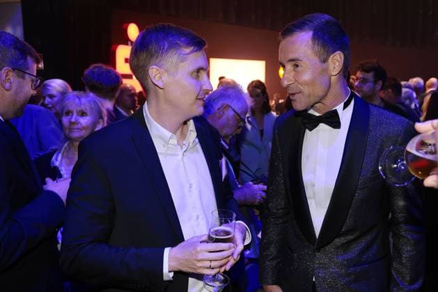 Till Reiners und Kai Pflaume bei der Aftershow Party bei der Verleihung von Die Goldene Henne am 12.09.2025 in Leipzig Goldene Henne 2025 Verleihung in Leipzig