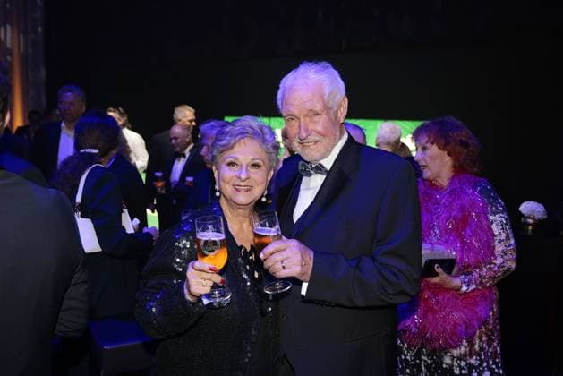 Dagmar Frederic und Klaus Lenk bei der Aftershow Party bei der Verleihung von Die Goldene Henne am 12.09.2025 in Leipzig Goldene Henne 2025 Verleihung in Leipzig
