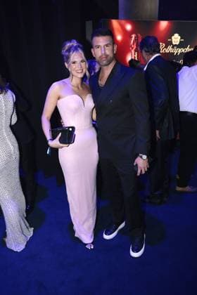 Jessie Noe Scheuermann und Jay Khan bei der Aftershow Party bei der Verleihung von Die Goldene Henne am 12.09.2025 in Leipzig Goldene Henne 2025 Verleihung in Leipzig