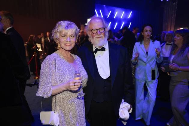 Anne Kasprik und Oren Schmuckler bei der Aftershow Party bei der Verleihung von Die Goldene Henne am 12.09.2025 in Leipzig Goldene Henne 2025 Verleihung in Leipzig